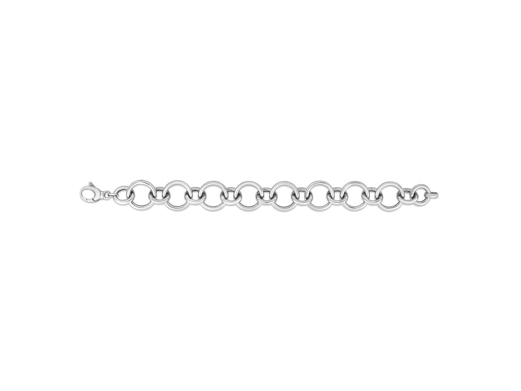 Bold Round Link Chain Necklace Polished Finish