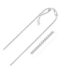 Sterling Silver Adjustable Box Chain Necklace