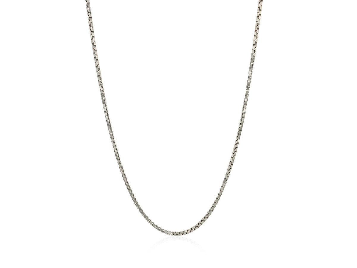 Sterling Silver Adjustable Box Chain Necklace