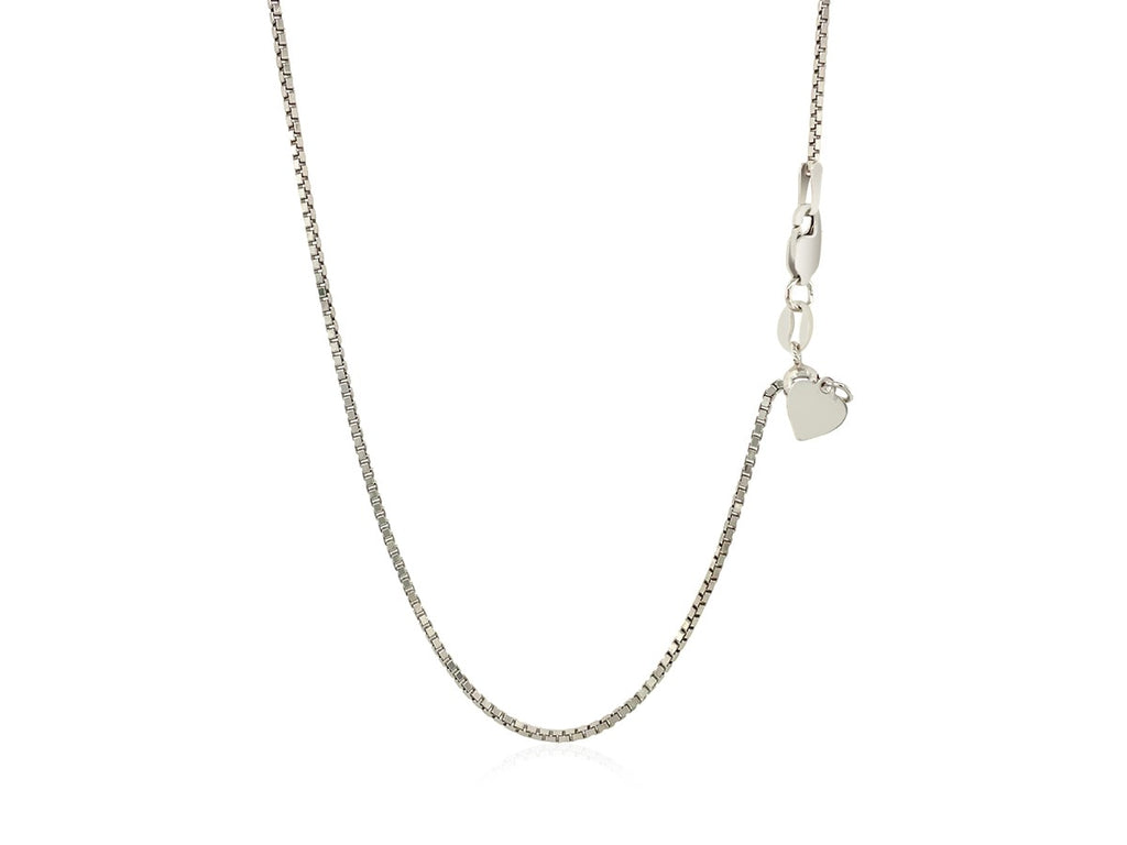 Sterling Silver Adjustable Box Chain Necklace