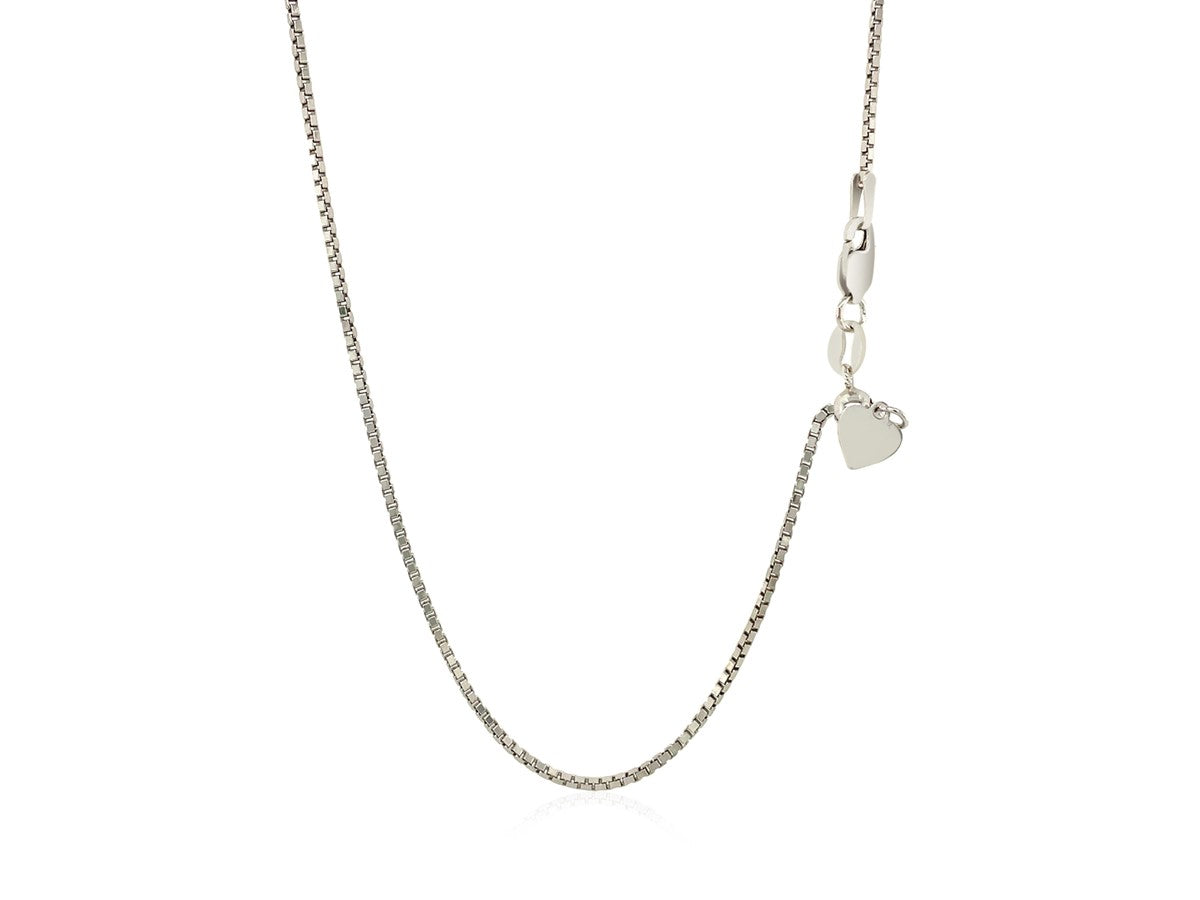 Sterling Silver Adjustable Box Chain Necklace
