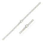 Rhodium Paperclip Chain Anklet