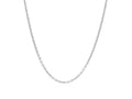 Sterling Silver Rhodium Plated Round Cable Chain Necklace
