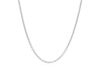Sterling Silver Rhodium Plated Round Cable Chain Necklace
