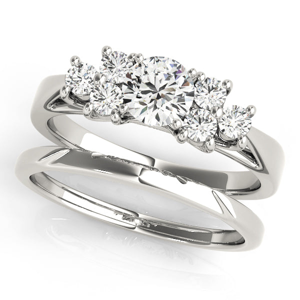 Trellis Cluster Side Engagement Ring