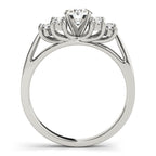 Trellis Cluster Side Engagement Ring