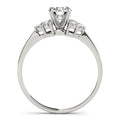 Round Cluster Peg Head Engagement Ring