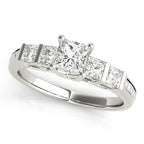 Channel Set Princess Cut Engagement Ring – Semi-Mount 0.6CT