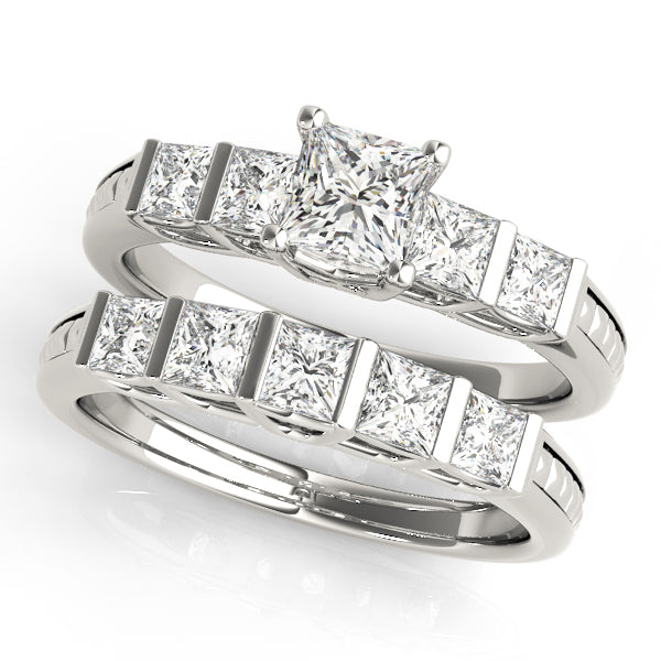 Princess Cut Channel Set Diamond Engagement Ring