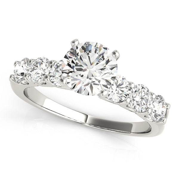 Single Row Shared Prong Diamond Engagement Ring 0.25 CT Semi-Mount