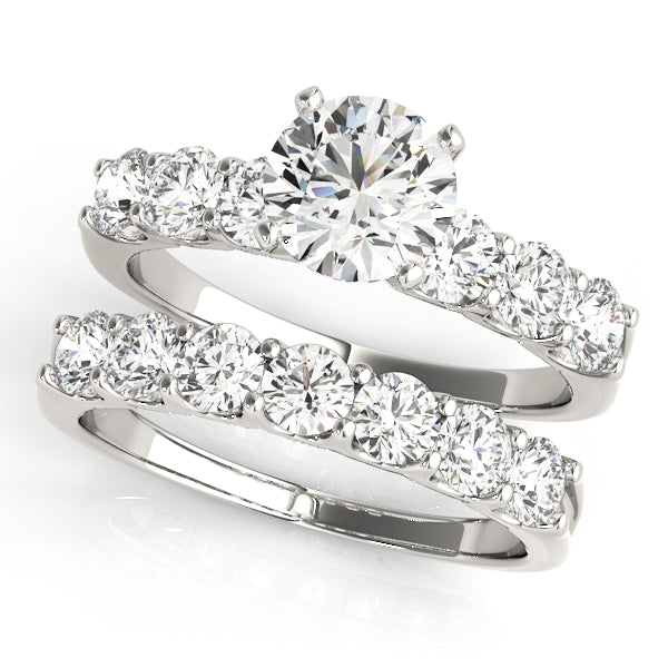 Single Row Shared Prong Diamond Engagement Ring 0.25 CT Semi-Mount