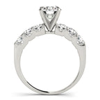 Single Row Shared Prong Diamond Engagement Ring 0.25 CT Semi-Mount