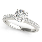 Single Row Prong Set Diamond Engagement Ring
