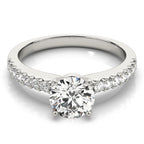 Single Row Prong Set Diamond Engagement Ring