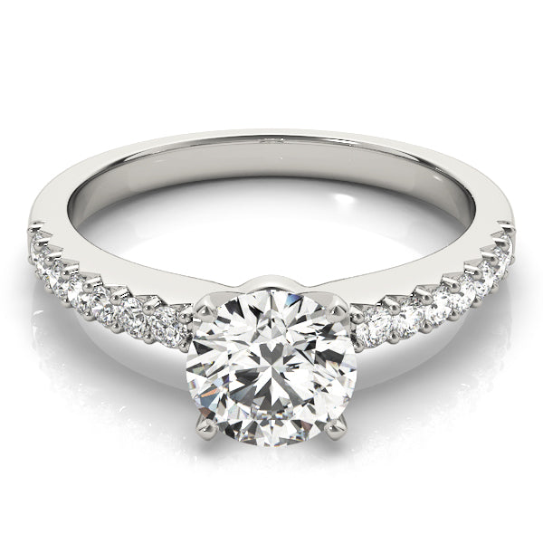 Single Row Prong Set Diamond Engagement Ring