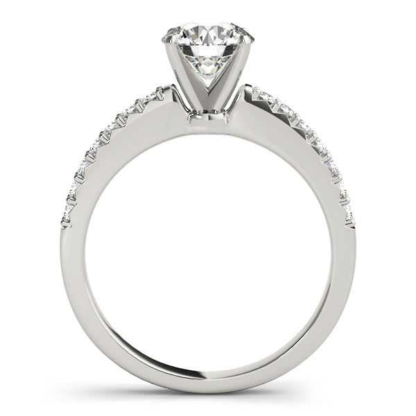 Single Row Prong Set Diamond Engagement Ring