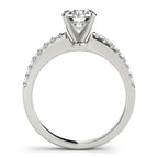 Single Row Prong Set Diamond Engagement Ring