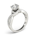 Nature Inspired Twisted Floral Engagement Ring