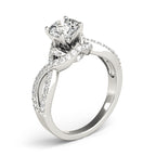 Nature Inspired Twisted Floral Engagement Ring