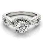 Nature Inspired Twisted Floral Engagement Ring