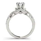 Nature Inspired Twisted Floral Engagement Ring