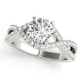 Multirow Round Cut Engagement Ring