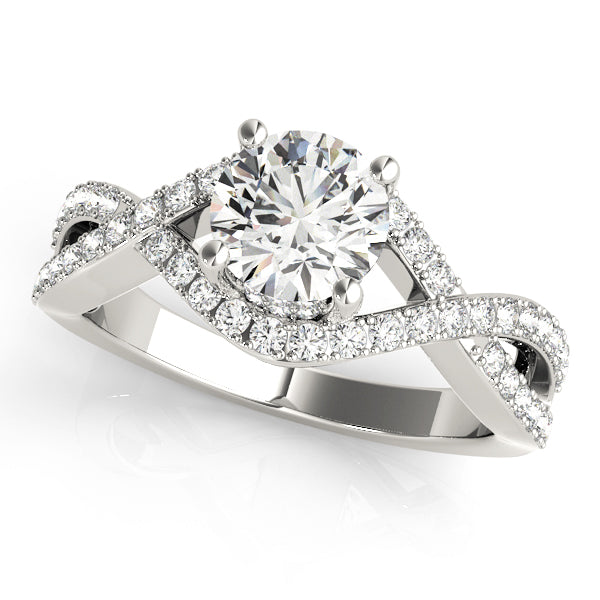 Multirow Round Cut Engagement Ring