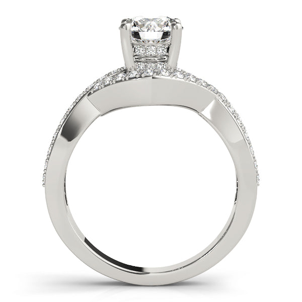 Multirow Round Cut Engagement Ring