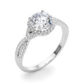 Twisted Infinity Halo Engagement Ring