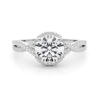 Twisted Infinity Halo Engagement Ring