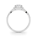 Twisted Infinity Halo Engagement Ring