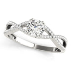 Twisted Round Diamond Engagement Ring