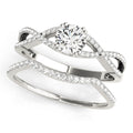 Twisted Round Diamond Engagement Ring