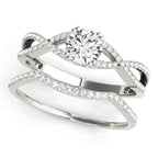 Twisted Round Diamond Engagement Ring