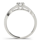 Twisted Round Diamond Engagement Ring