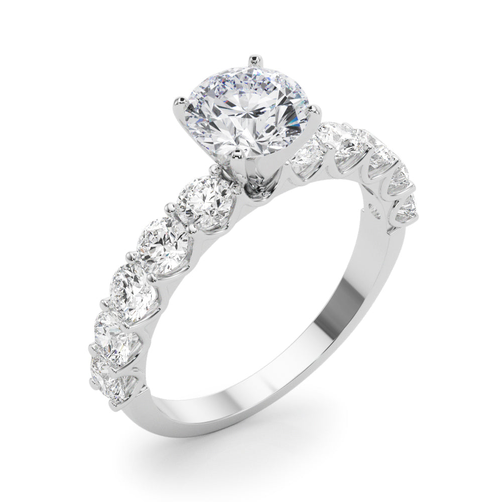 Diamond Engagement Ring Semi-Mount Single Row