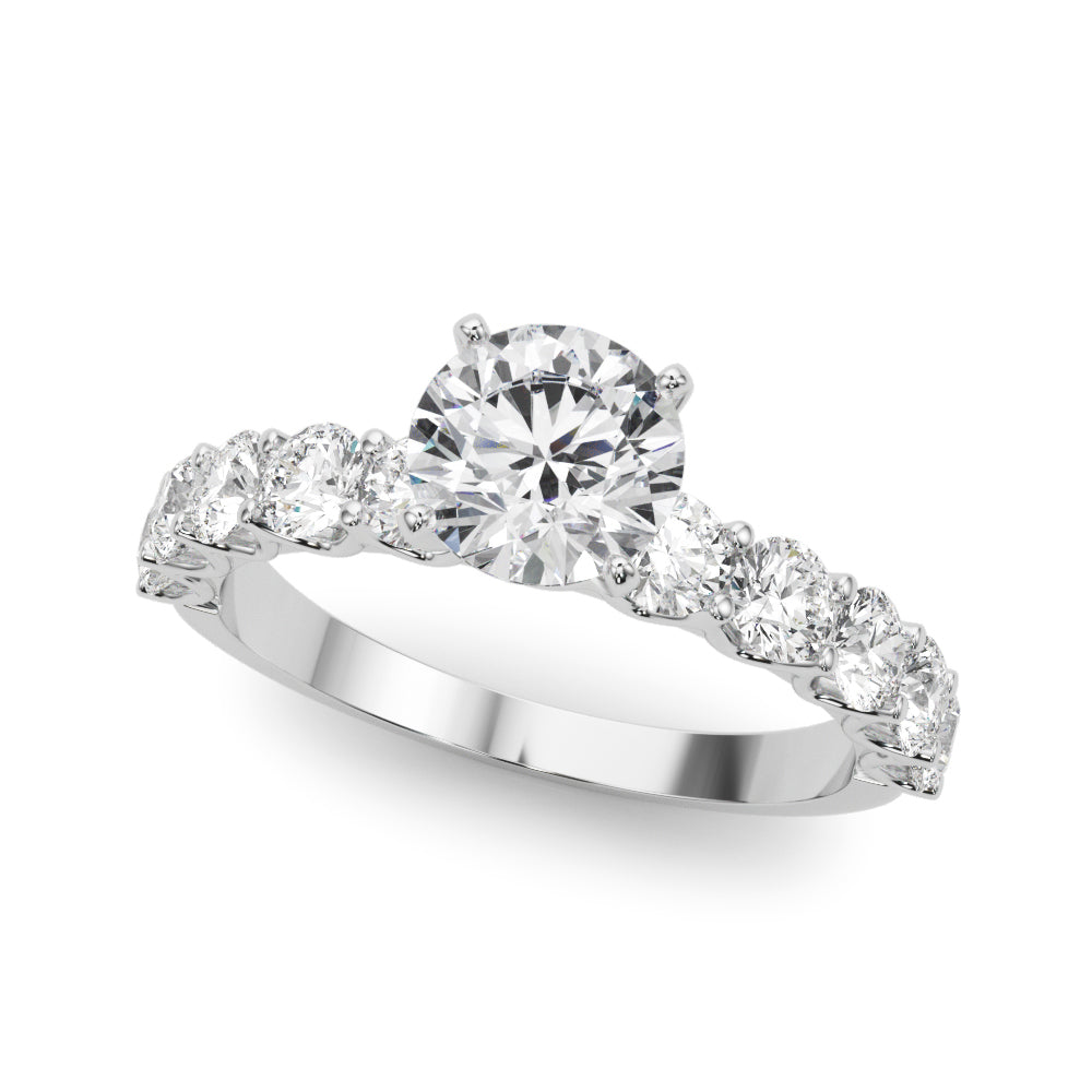 Diamond Engagement Ring Semi-Mount Single Row