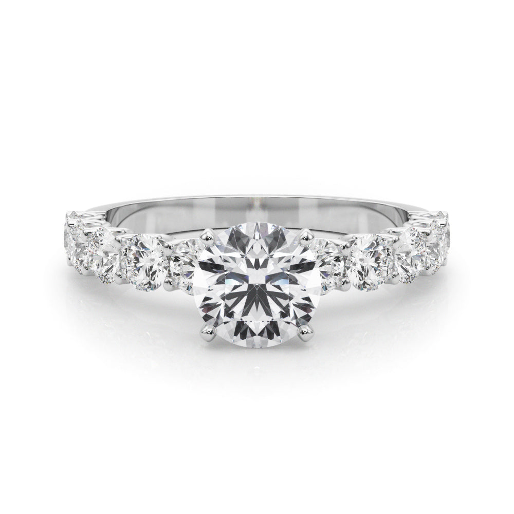 Diamond Engagement Ring Semi-Mount Single Row