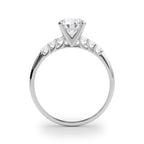 Single Row Trellis Diamond Engagement Ring