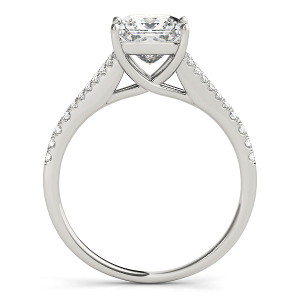 Double Row Split Shank Trellis Engagement Ring