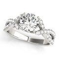 Twisted Multi Row Diamond Engagement Ring