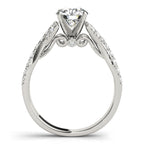 Twisted Multi Row Diamond Engagement Ring