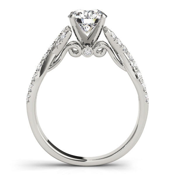 Twisted Multi Row Diamond Engagement Ring