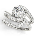 Bypass Prong Halo Diamond Engagement Ring Setting