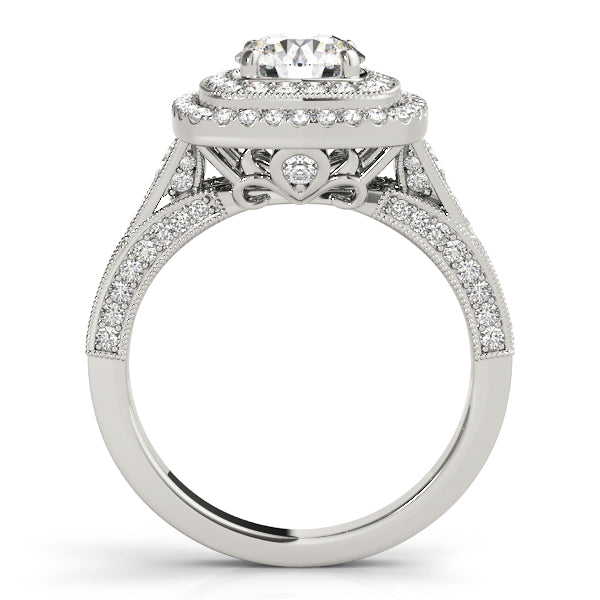 Vintage Double Halo Diamond Engagement Ring