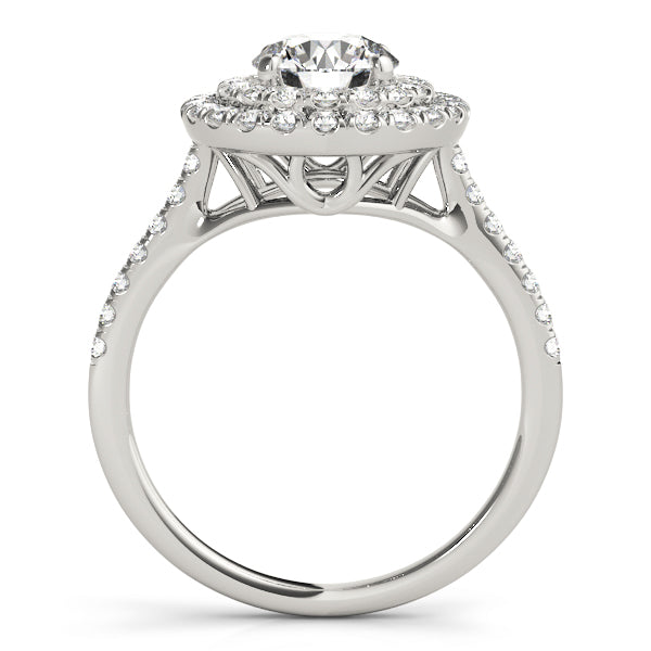 Double Halo Diamond Engagement Ring