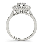Double Halo Diamond Engagement Ring