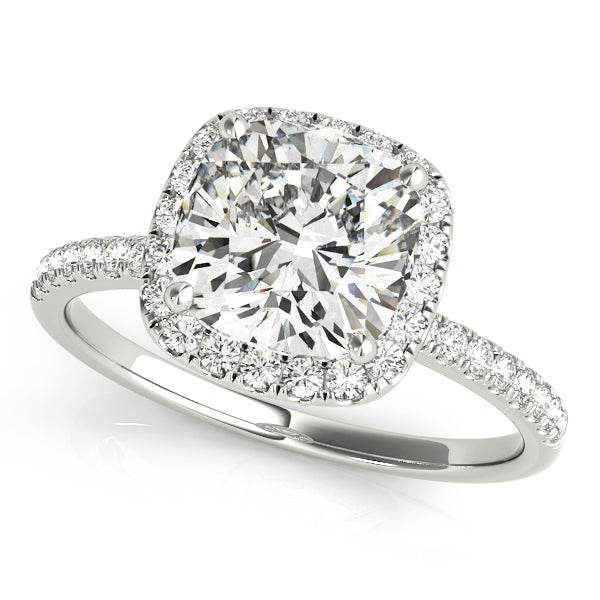 Cushion Halo Engagement Ring