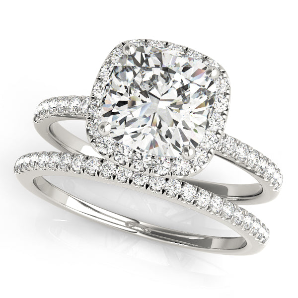 Cushion Halo Engagement Ring