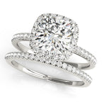Cushion Halo Engagement Ring